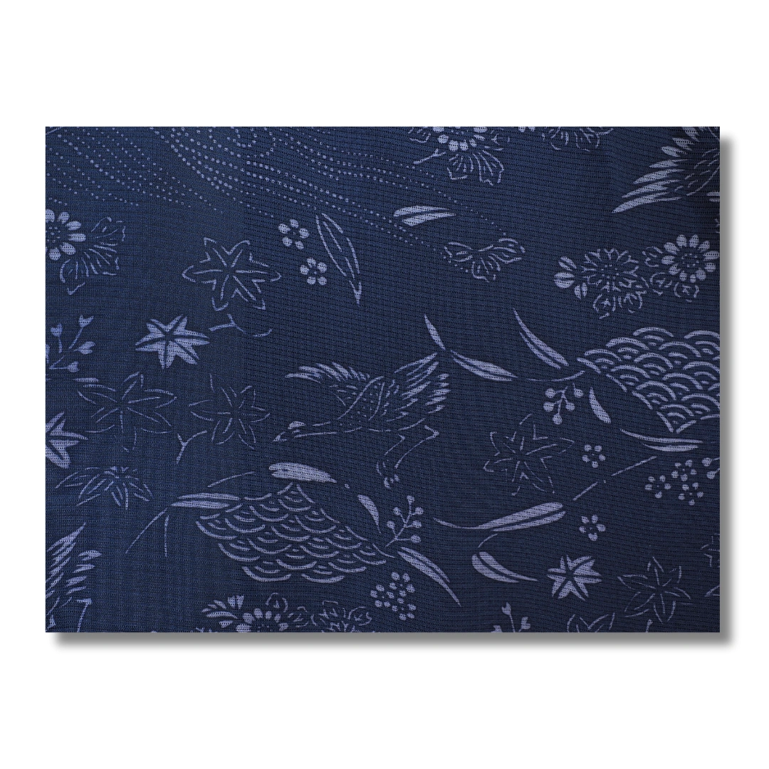 intage Damen Komon Kimono Blau mit Blumen