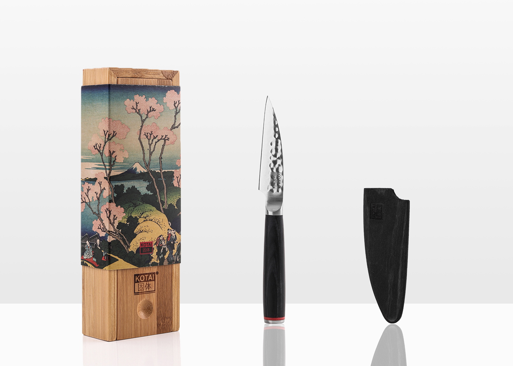 KOTAI Gemüsemesser (Obstmesser) - 9 cm Klinge handgehämmert