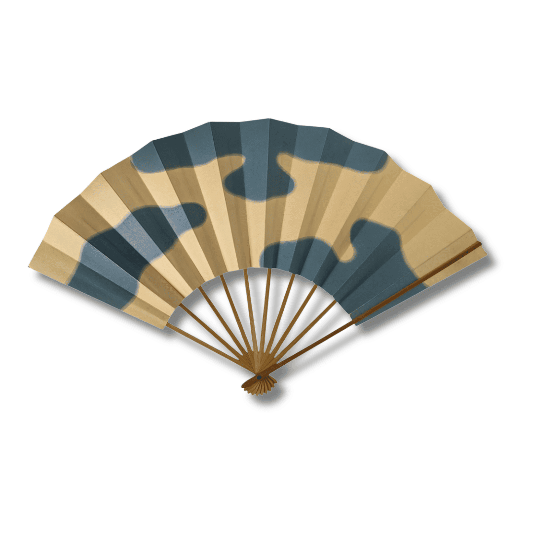 Vintage japanischer Sensu Handfächer Kalligrafiekunst