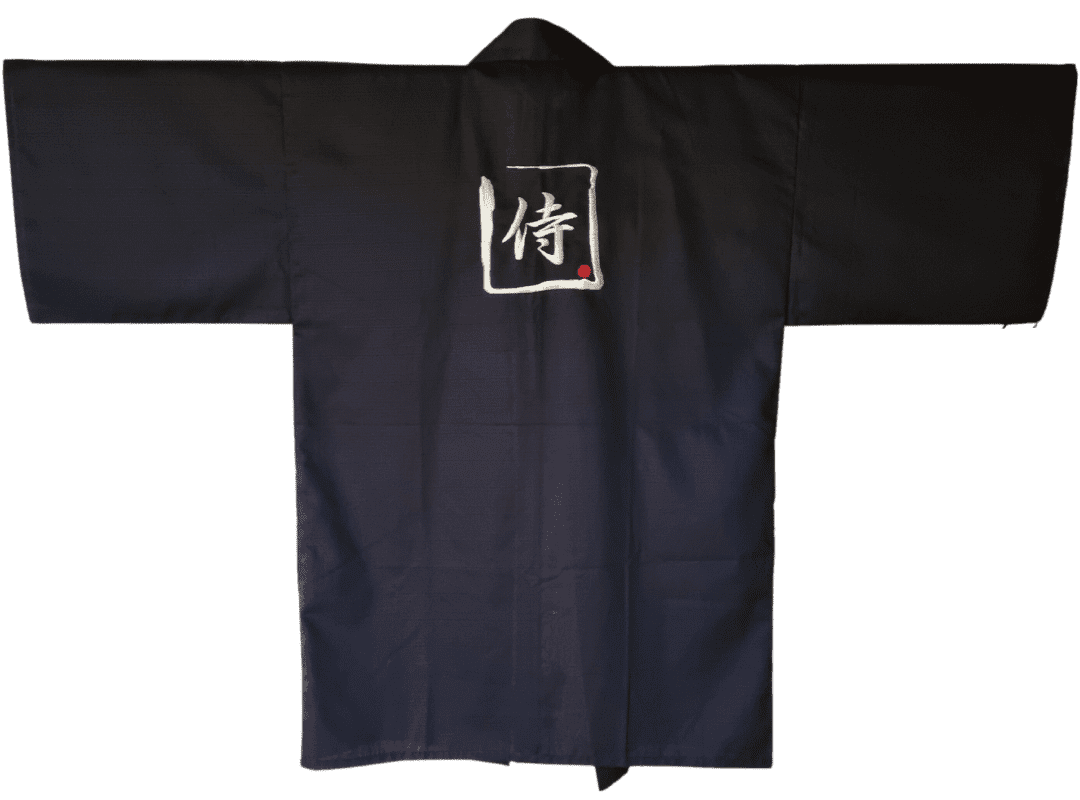 Haori / Hanten in schwarz Samurai 