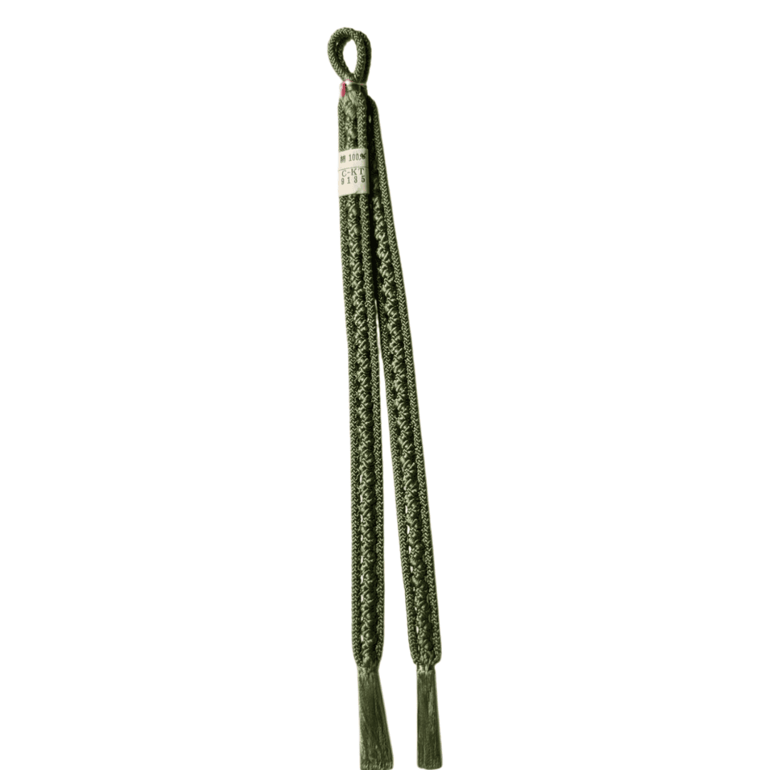 Vintage Haori Himo Olivegrün ungetragen