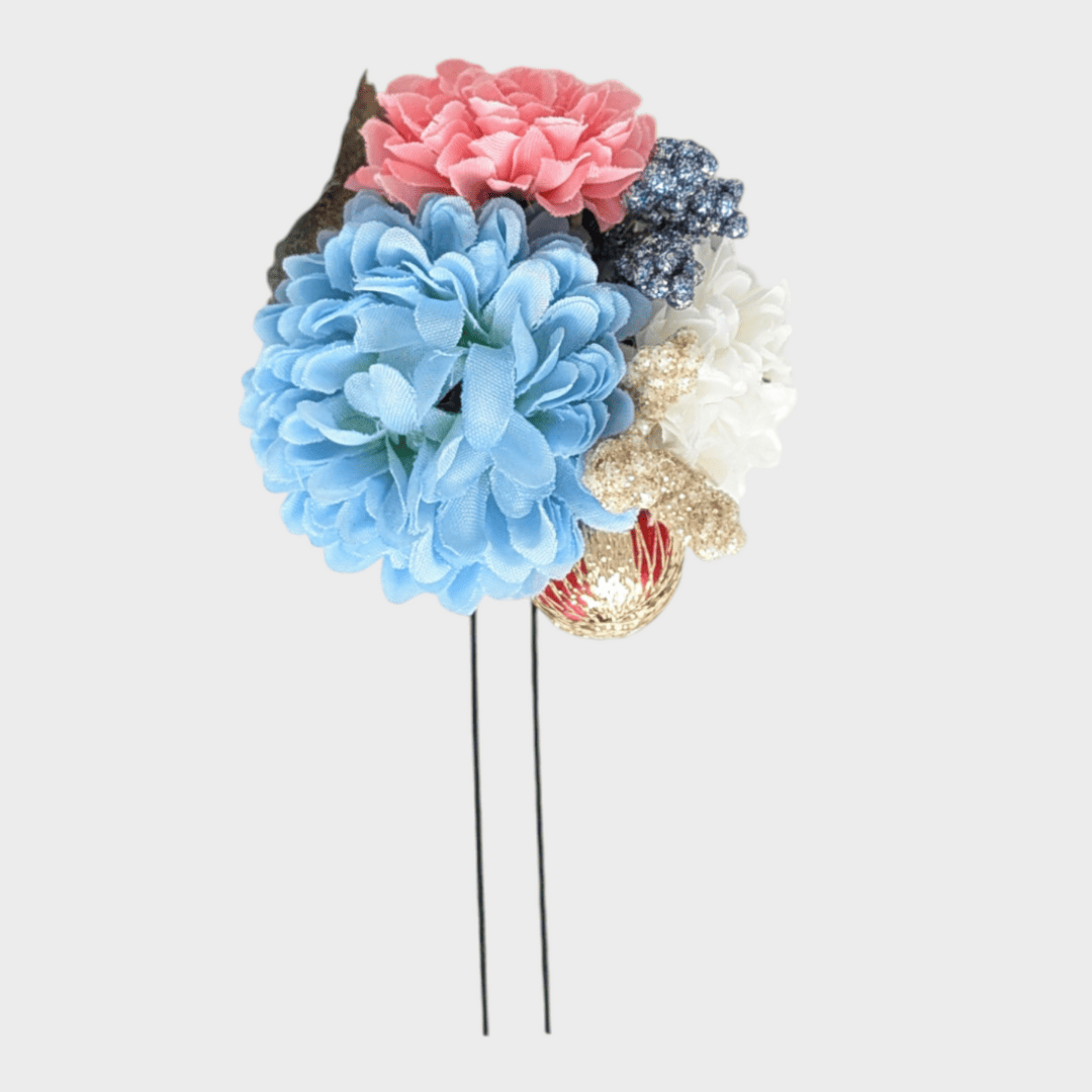 Vintage Kanzashi Haarnadel Blau